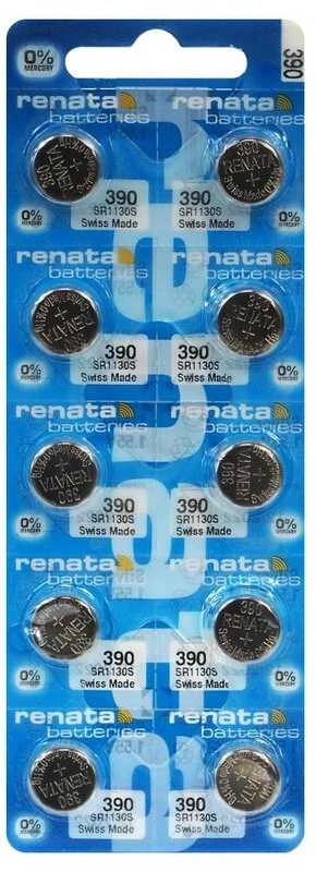 Renata 390 SR1130SW sidabro oksido laikrodžių baterijos 10 vnt.