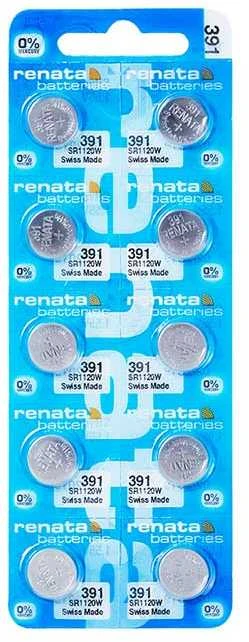 Baterijos Renata 391 10 Vnt.