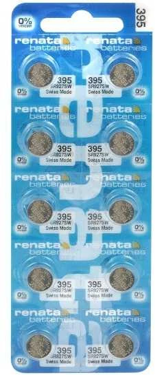 Baterijos Renata 395 (SR927SW) 10 Vnt.