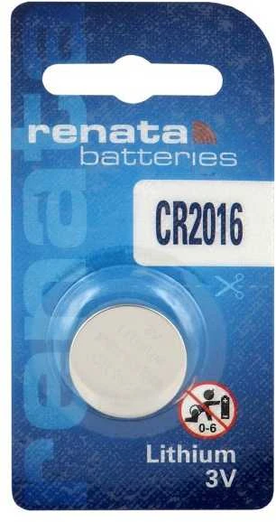 Renata CR2016 ličio baterija laikrodžiams, pulteliams, skaičiuotuvams