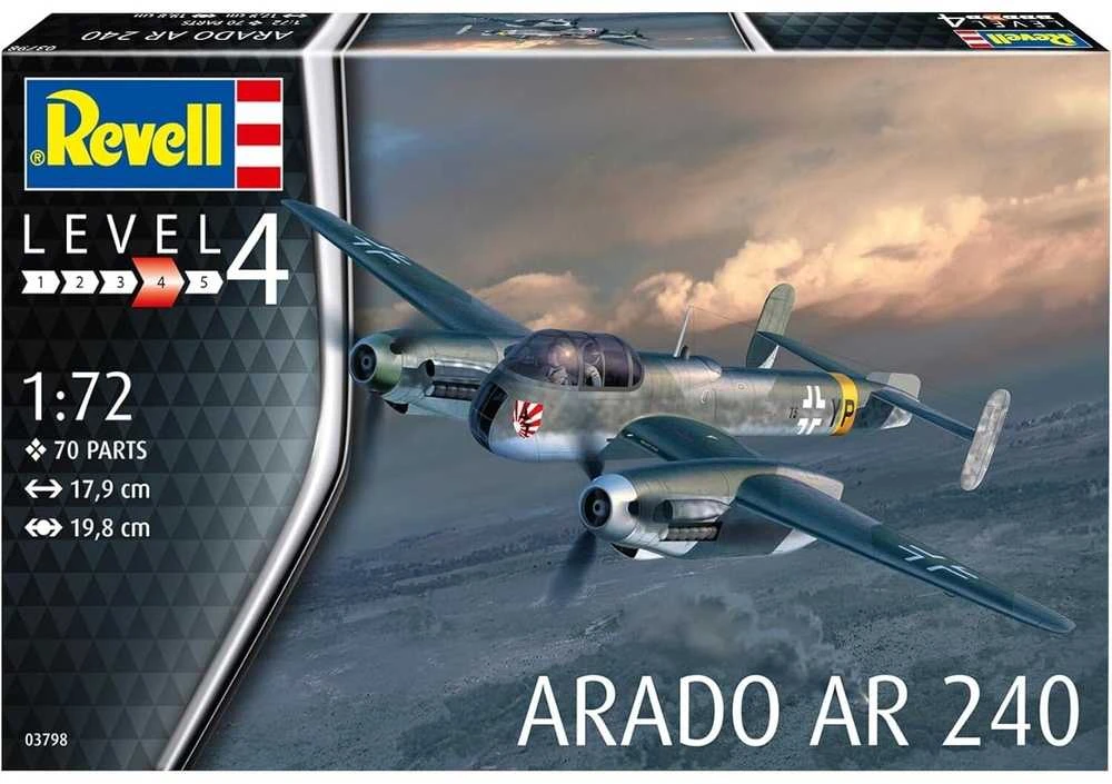 Revell 03798 Arado Ar 240 1/72 plastikinis surenkamas lėktuvo modelis