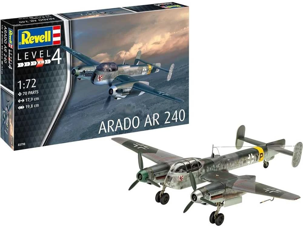 Revell 03798 Arado Ar 240 1/72 plastikinis surenkamas lėktuvo modelis