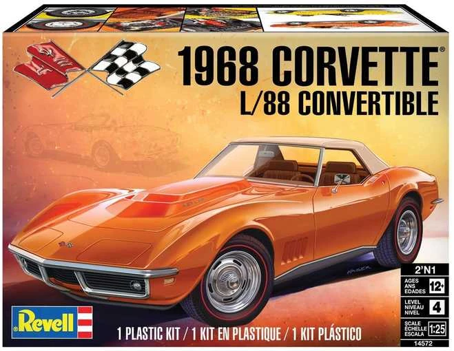 Revell 1968 Corvette L/88 kabrioletas 2in1, 1:25 surenkamas modelis