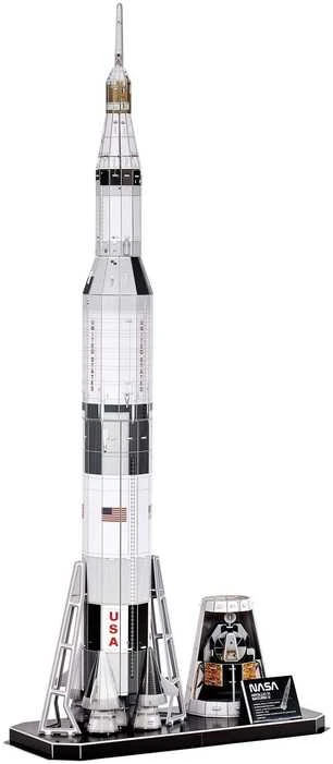 Revell 3D dėlionė Apollo 11 Saturn V raketa, 136 det., 81,5 cm, 8+