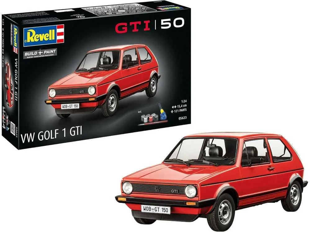 Revell 50 metų Volkswagen Golf 1 GTI 1/24 surenkamas dovanų rinkinys