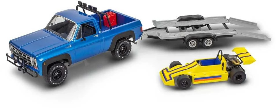 Revell '78 Chevy 4x4 pikapas su Malibu GP Virage ir priekaba 1:25 rinkinys