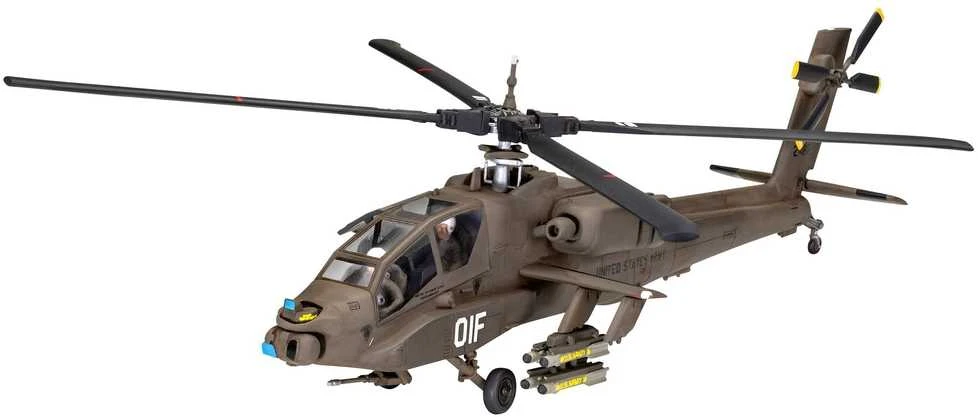 Revell AH-64A Apache dovanų komplektas 1/72 – plastikinis modelis