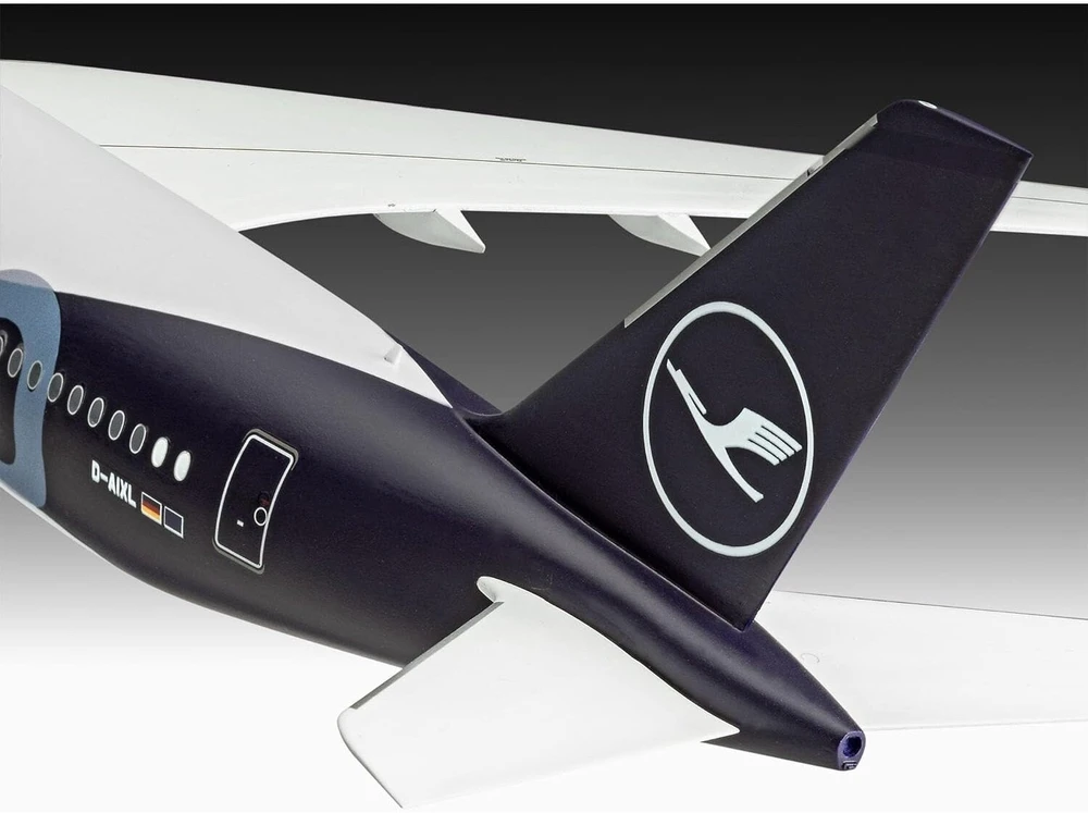 Revell Airbus A350-900 Lufthansa 100 dovanų rinkinys 1:144 su dažais