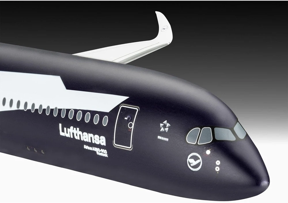 Revell Airbus A350-900 Lufthansa 100 dovanų rinkinys 1:144 su dažais