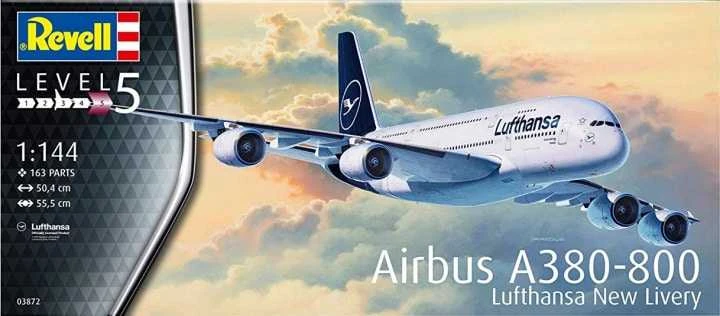 Revell – Airbus A380-800 Lufthansa New Livery, 1/144, 03872