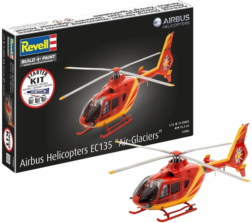 Revell Airbus EC135 „Air Glaciers“ sraigtasparnio modelio rinkinys 1/72