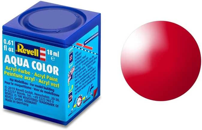Revell Aqua Color dažai – Italian Raudona, blizgūs, 18 ml (36134)