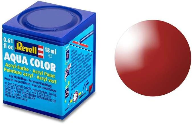 Revell Aqua Color dažai ugninė raudona RAL 3000, blizgūs, 18 ml 36131
