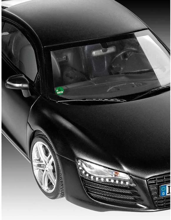 Revell Audi R8 1:24 dovanų rinkinys – plastikinis modelis su dažais ir klijais
