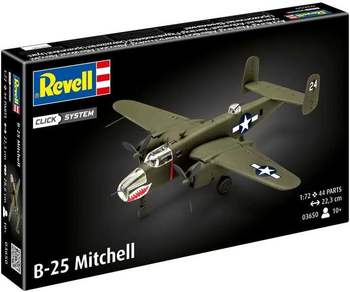 Revell – B-25 Mitchell (lengvas paspaudimas), 1/72 03650