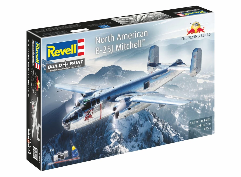 Revell B-25J Mitchell Flying Bulls 1/48 lėktuvo modelio dovanų rinkinys