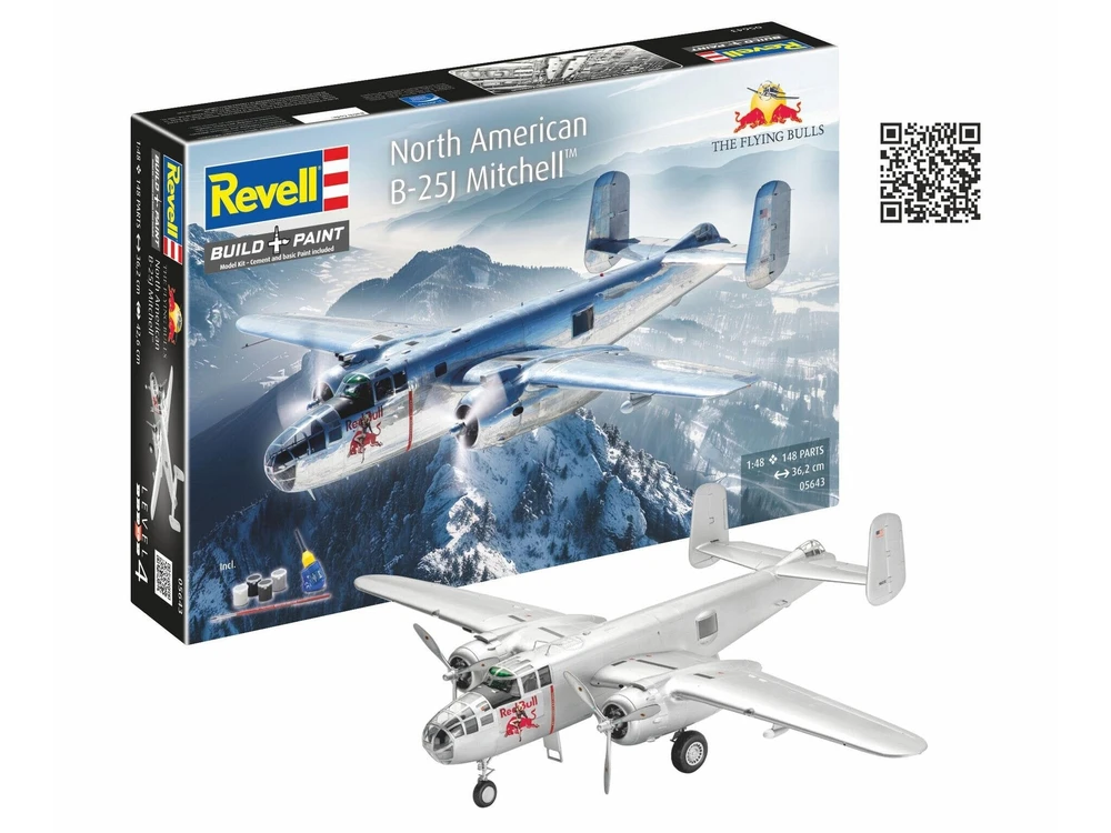 Revell B-25J Mitchell Flying Bulls 1/48 lėktuvo modelio dovanų rinkinys