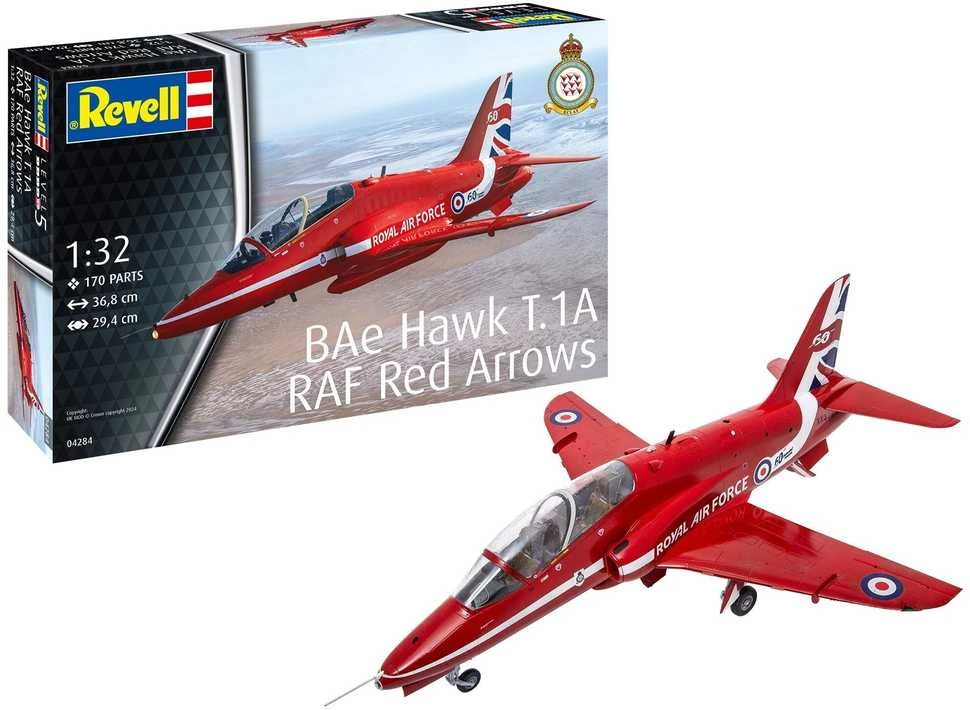 Revell BAe Hawk T.1A Raudona Arrows RAF 1/32 plastikinis modelis