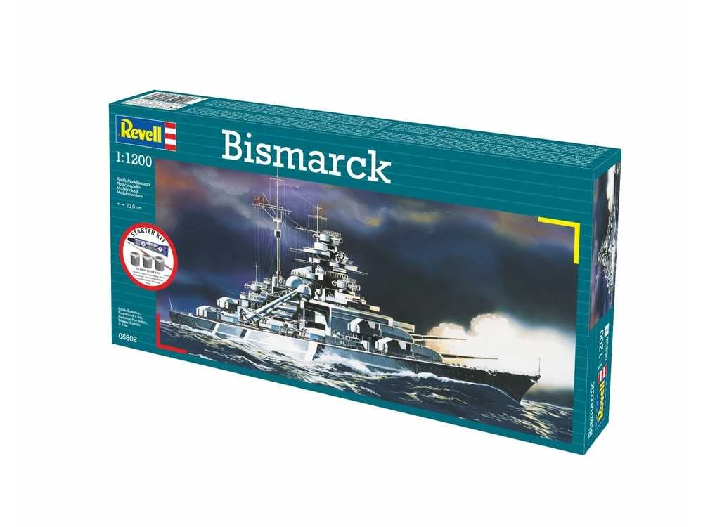 Revell Bismarck laivo modelio dovanų rinkinys 1:1200