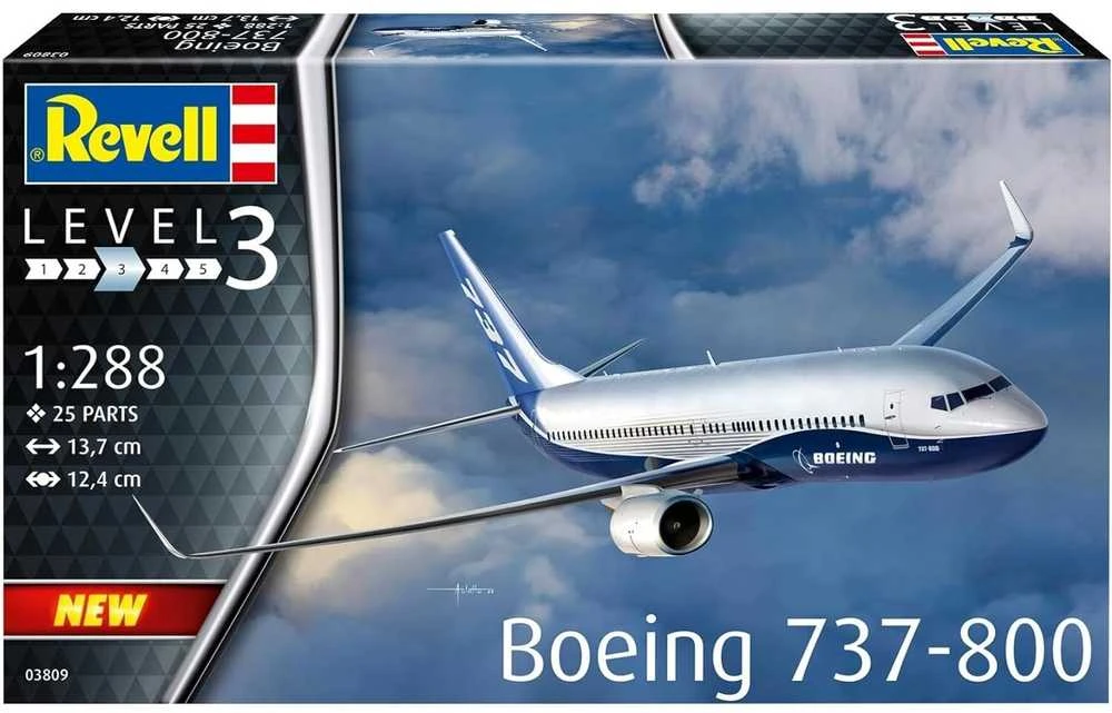 Revell Boeing 737-800 lėktuvo modelis 1:288, plastikinis rinkinys