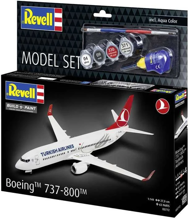 Revell Boeing 737-800 Turkish Airlines rinkinys 1/144, plastikinis modelis
