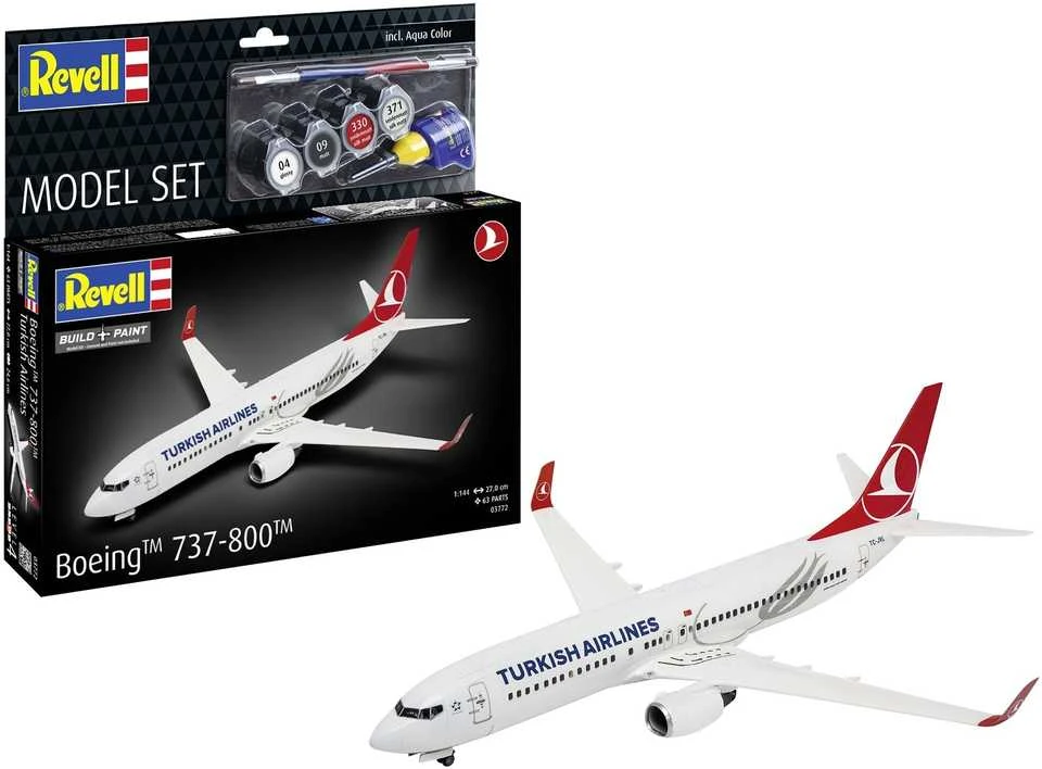Revell Boeing 737-800 Turkish Airlines rinkinys 1/144, plastikinis modelis