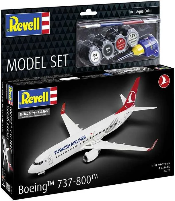 Revell Boeing 737-800 Turkish Airlines rinkinys 1/144, plastikinis modelis