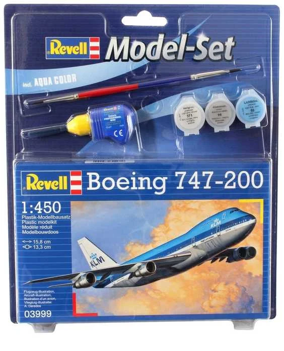 Revell - Boeing 747-200 dovanų komplektas, 1/450, 63999