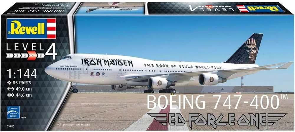 Revell – Boeing 747-400 Iron Maiden Ed Force One, 1/144, 03780