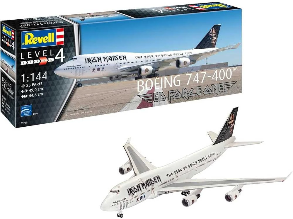 Revell – Boeing 747-400 Iron Maiden Ed Force One, 1/144, 03780