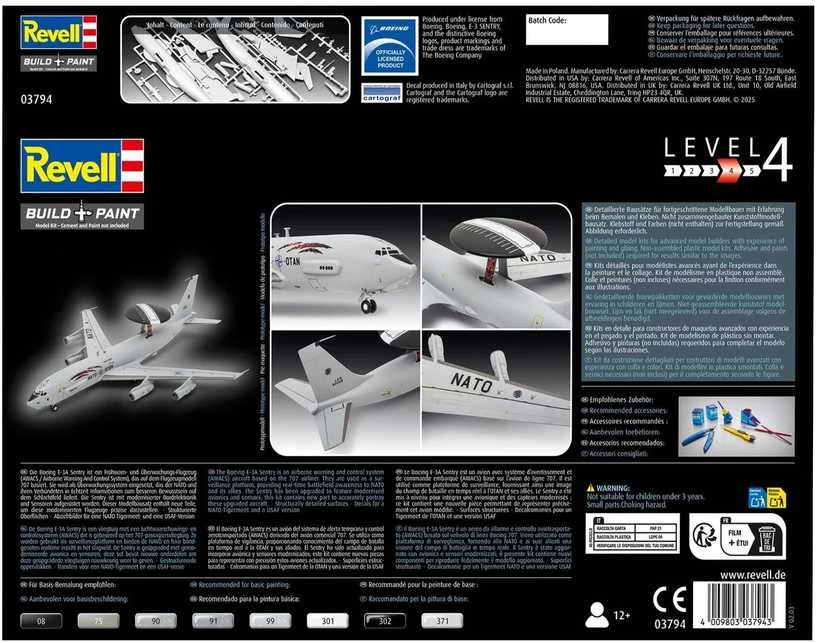 Revell Boeing E-3A Sentry 1/144 plastikinis lėktuvo rinkinis