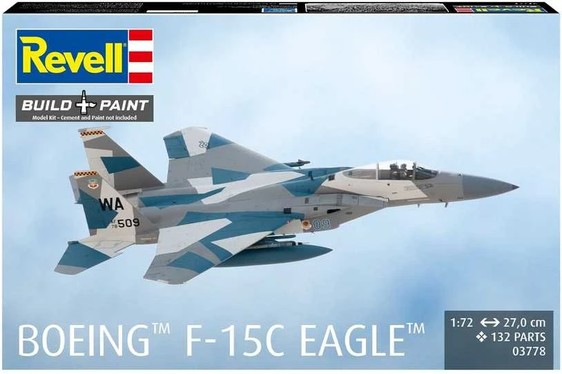 Revell Boeing F-15C Eagle 1/72 plastikinis lėktuvo modelis
