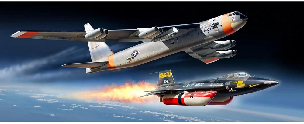 Revell Boeing NB-52 ir X-15 plastikinis modelis 1/72 (66 cm), 13+