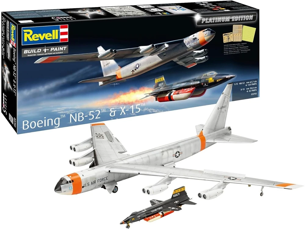Revell Boeing NB-52 ir X-15 plastikinis modelis 1/72 (66 cm), 13+