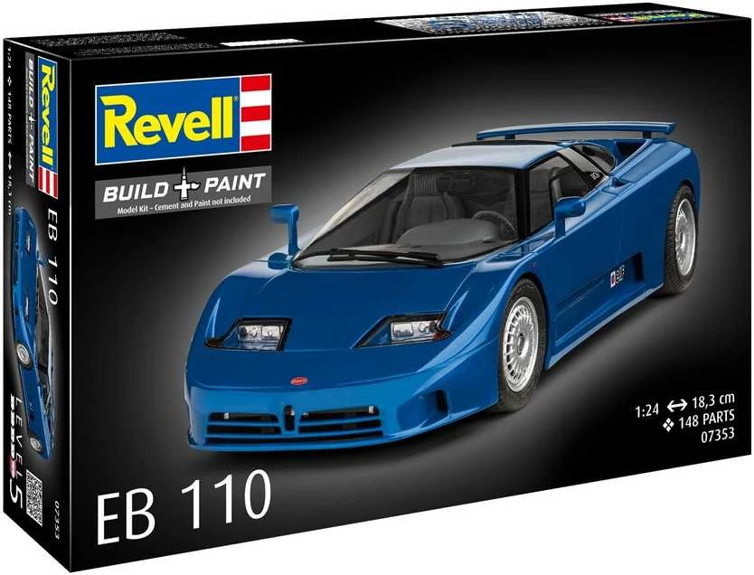Revell Bugatti EB110 1/24 plastikinis automobilio surinkimo rinkinys