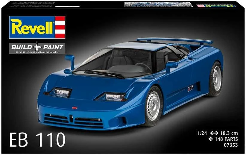 Revell Bugatti EB110 1/24 plastikinis automobilio surinkimo rinkinys