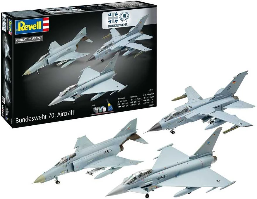 Revell Bundeswehr 70 metų naikintuvų dovanų rinkinys 1/72