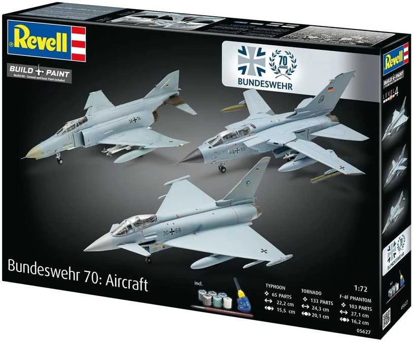 Revell Bundeswehr 70 metų naikintuvų dovanų rinkinys 1/72