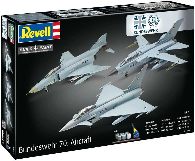 Revell Bundeswehr 70 metų naikintuvų dovanų rinkinys 1/72