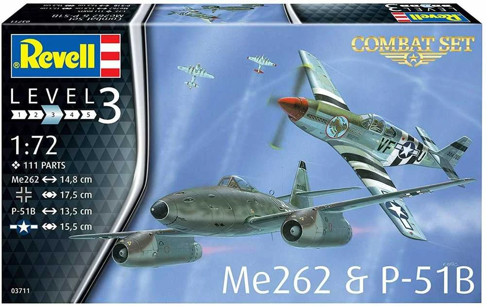 Revell Combat Set Messerschmitt Me262 - PLASTIKINIS modeliavimo rinkinys