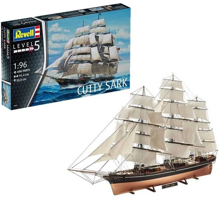 Revell Cutty Sark laivo modelis 1:96, 91,4 cm plastikinis rinkinys