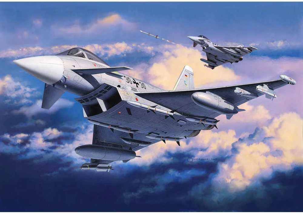 Klijuojamas naikintuvo modelis Revell Eurofighter Typhoon 1:144, 51 d.