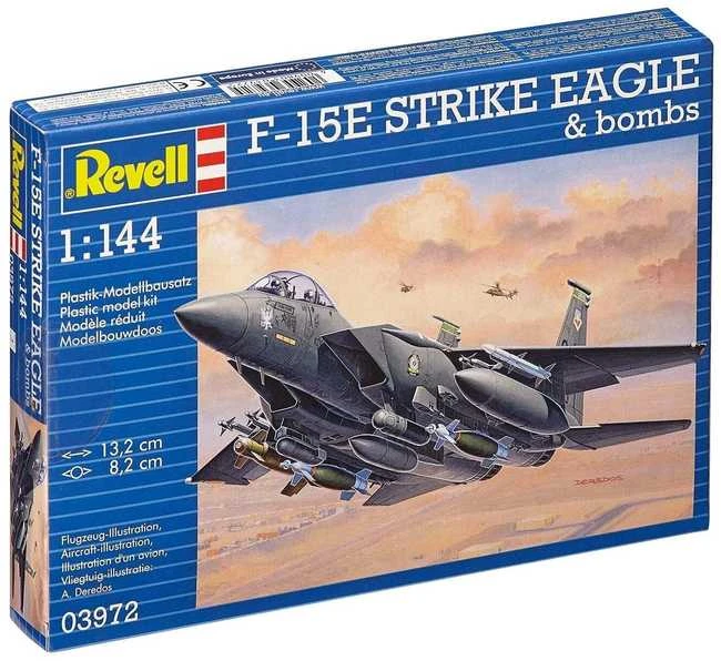 Revell F-15E Strike Eagle 1:144 plastikinis lėktuvo modelis su bombomis