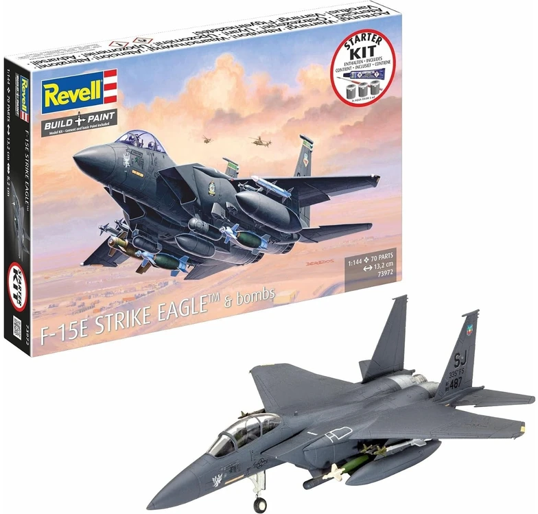 Revell F-15E Strike Eagle lėktuvo surenkamas modelis dovanų rinkinys 1/144