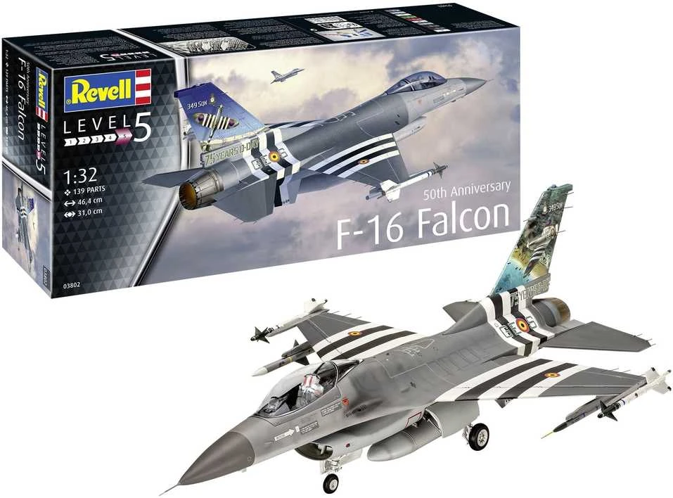 Revell – „General Dynamics F-16 Fighting Falcon“ – 50 metų jubiliejus, 1/32, 03802