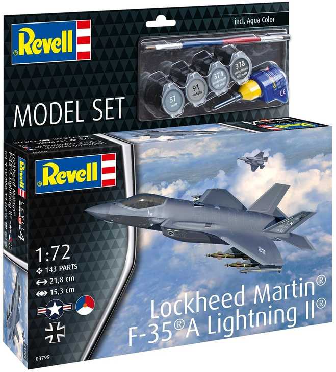Revell F-35A Lightning II dovanų rinkinys 1/72 – surinkimo modelis