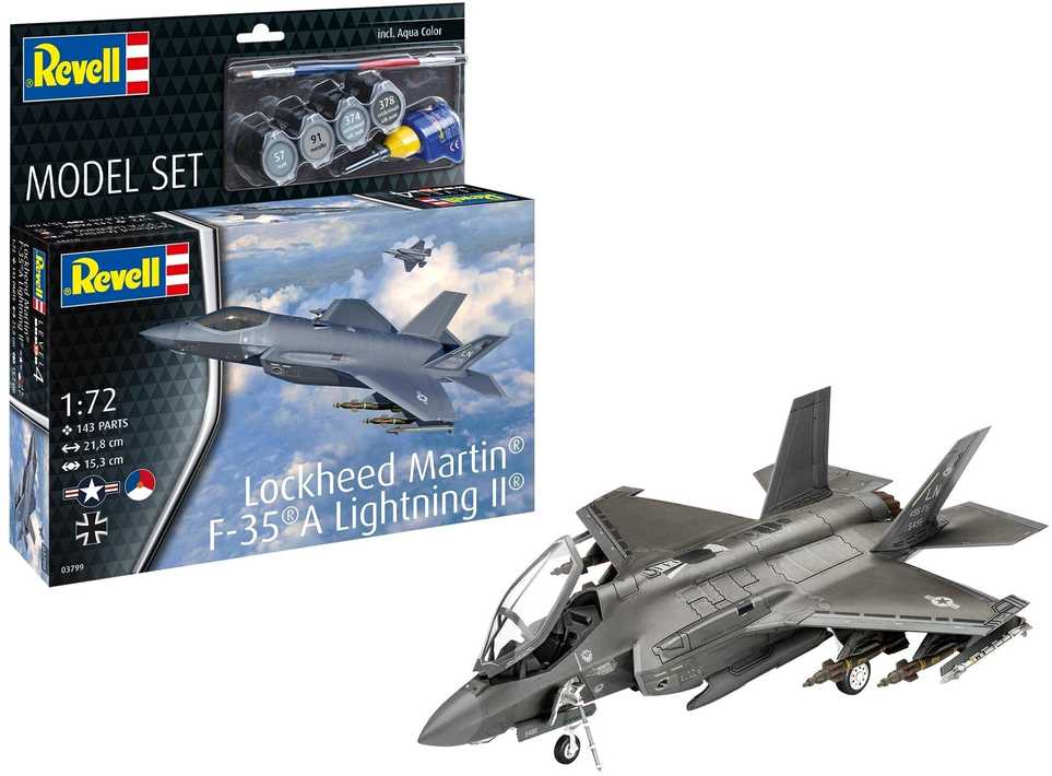 Revell F-35A Lightning II dovanų rinkinys 1/72 – surinkimo modelis