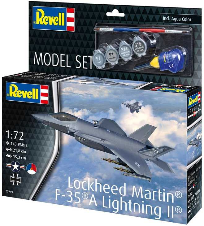 Revell F-35A Lightning II dovanų rinkinys 1/72 – surinkimo modelis