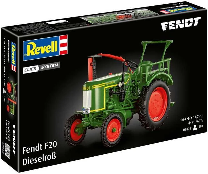 Revell Fendt F20 Dieselroß traktoriaus modelis 1/24 (Click System)