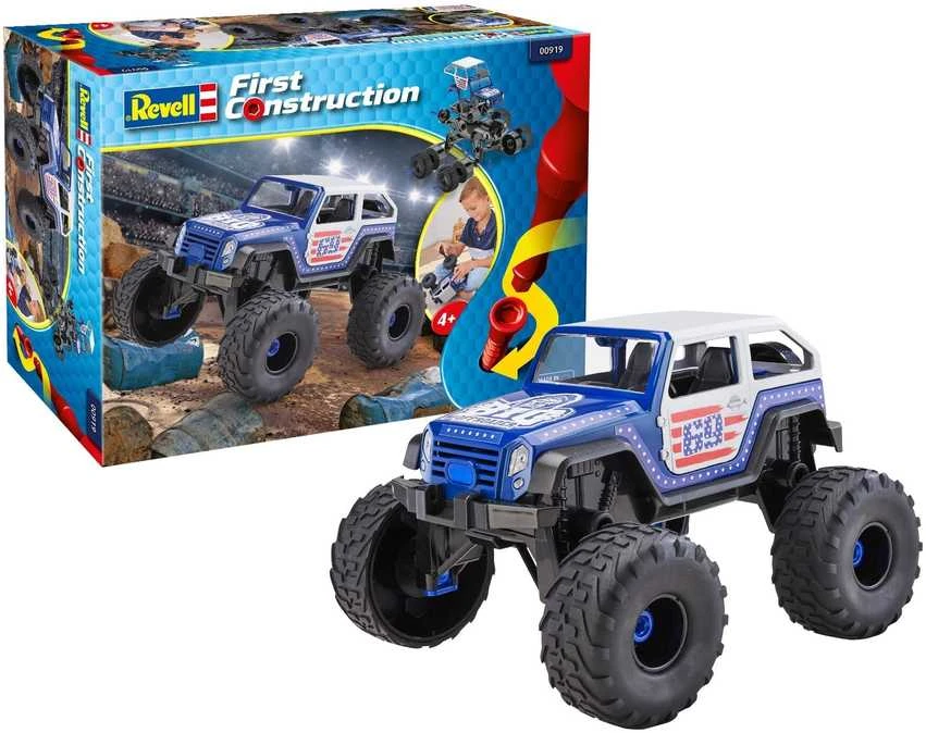 Revell First Construction Monster Truck 1/20, surenkamas, 30 cm vaikams 00919